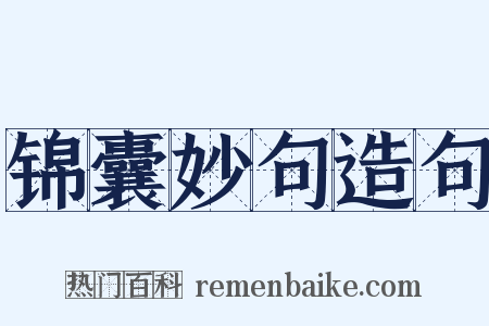 锦囊妙句造句是什么意思的图片